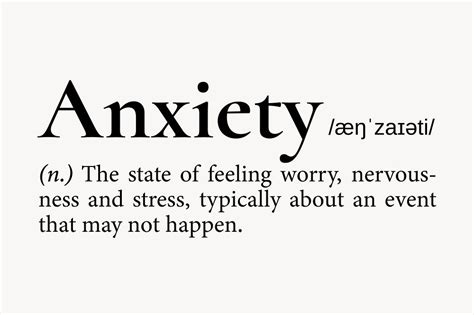 anxiety definition dictionary